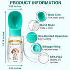 Belongs To - Personalized Pet Water Bottle With Drinking Feeder