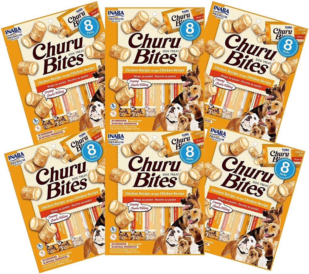 Inaba Dog Treat Churu Bites Wraps Chicken