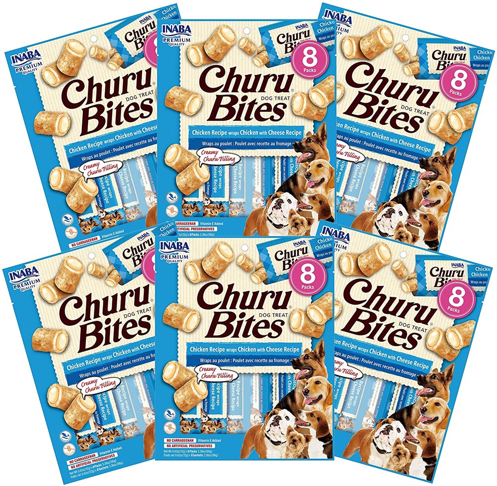 Inaba Dog Treat Churu Bites Wraps Chicken with Cheese