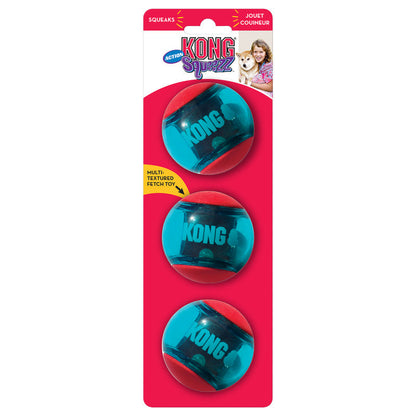 KONG Dog Toys Squeezz Action Ball Red