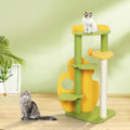 Cat Tree Two-Levels - Green 100cm