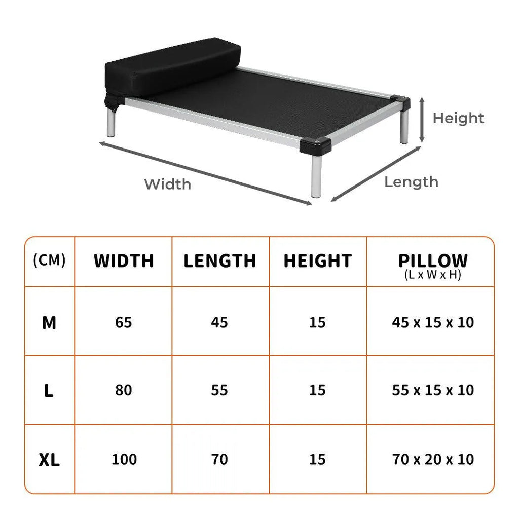 Aluminium Outdoor Dog Bed Frame – Metal Base for Pets