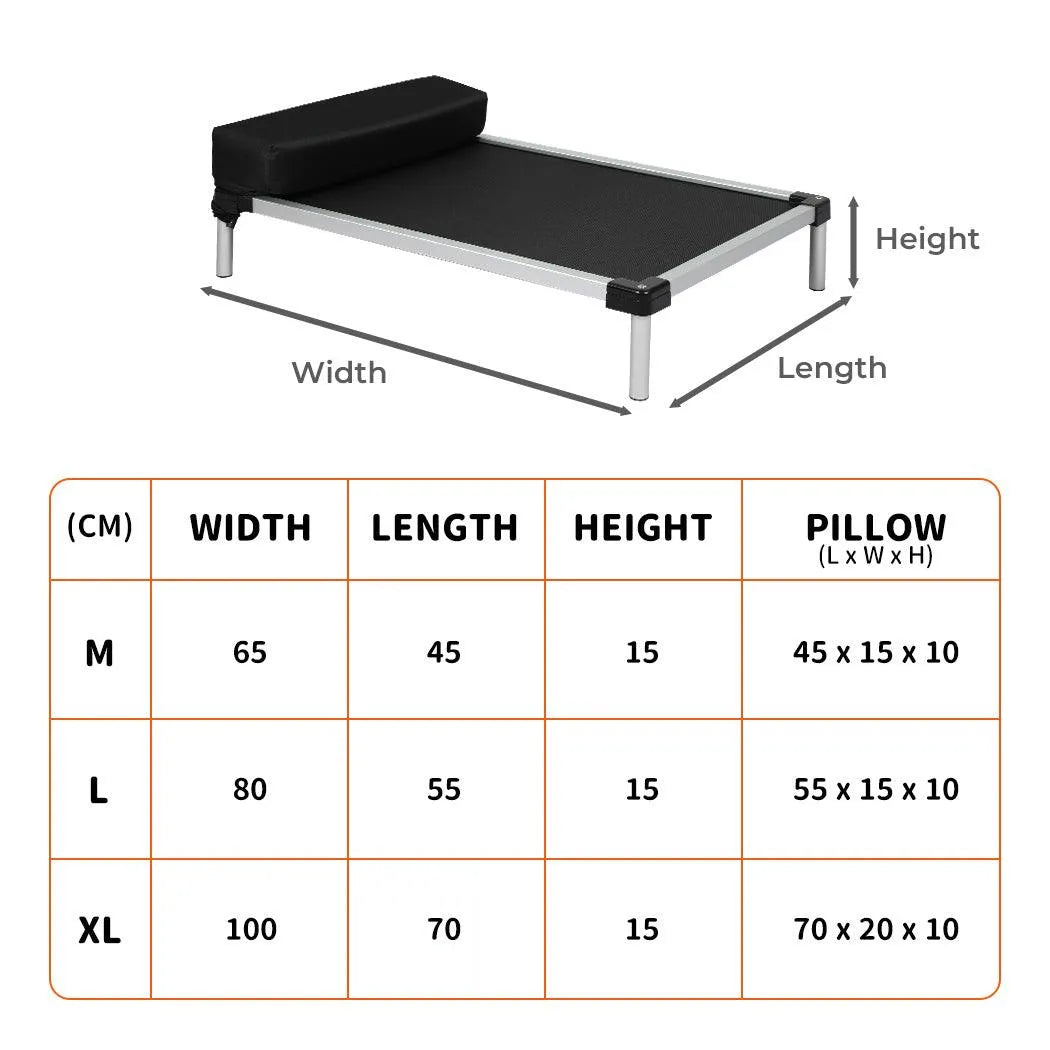 Aluminium Outdoor Dog Bed Frame – Metal Base for Pets