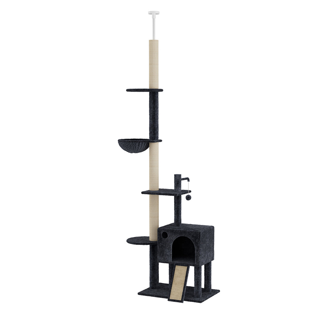 Floor-to-Ceiling Cat Tree Scratching Condo