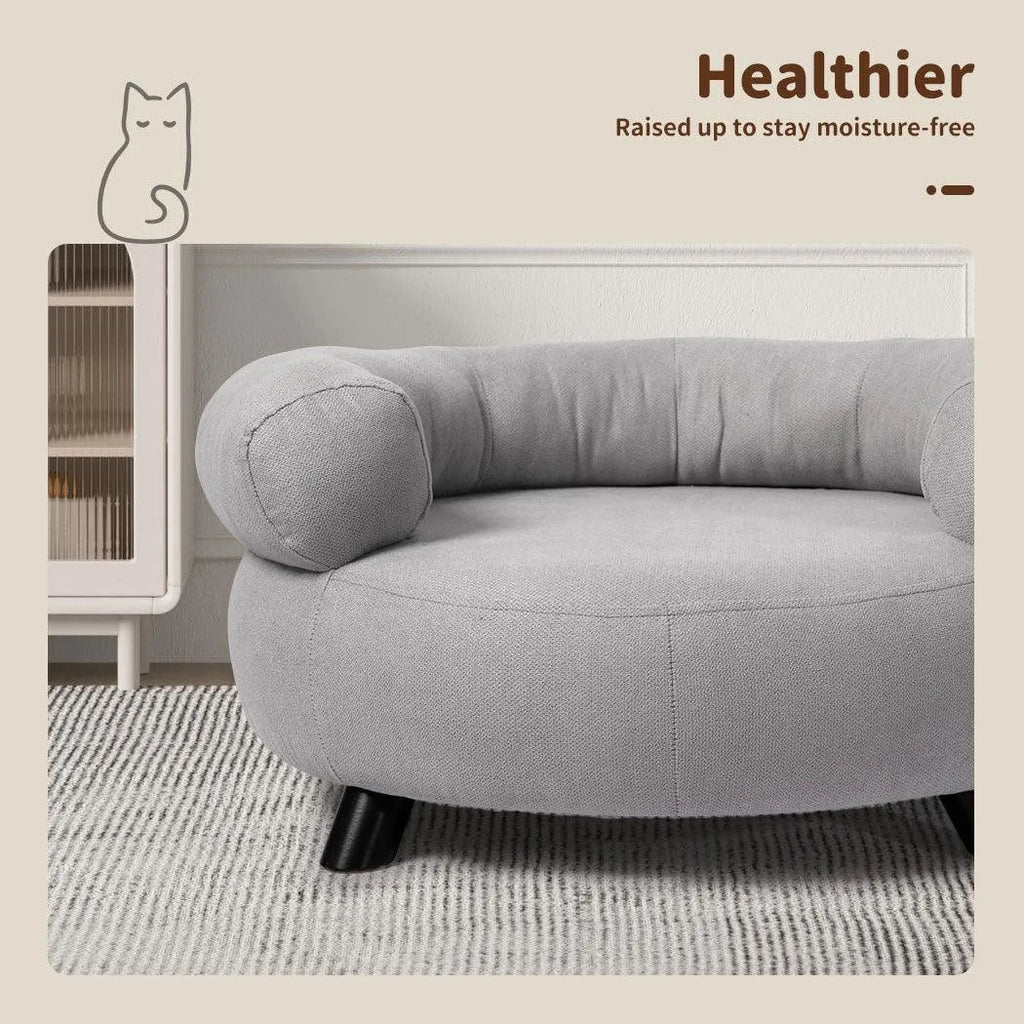 Pet Sofa Bed Soft Round Lounge Couch