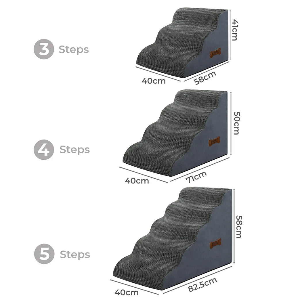 Soft Foam Dog Stairs – Non-Slip Dog Steps for Beds & Couches