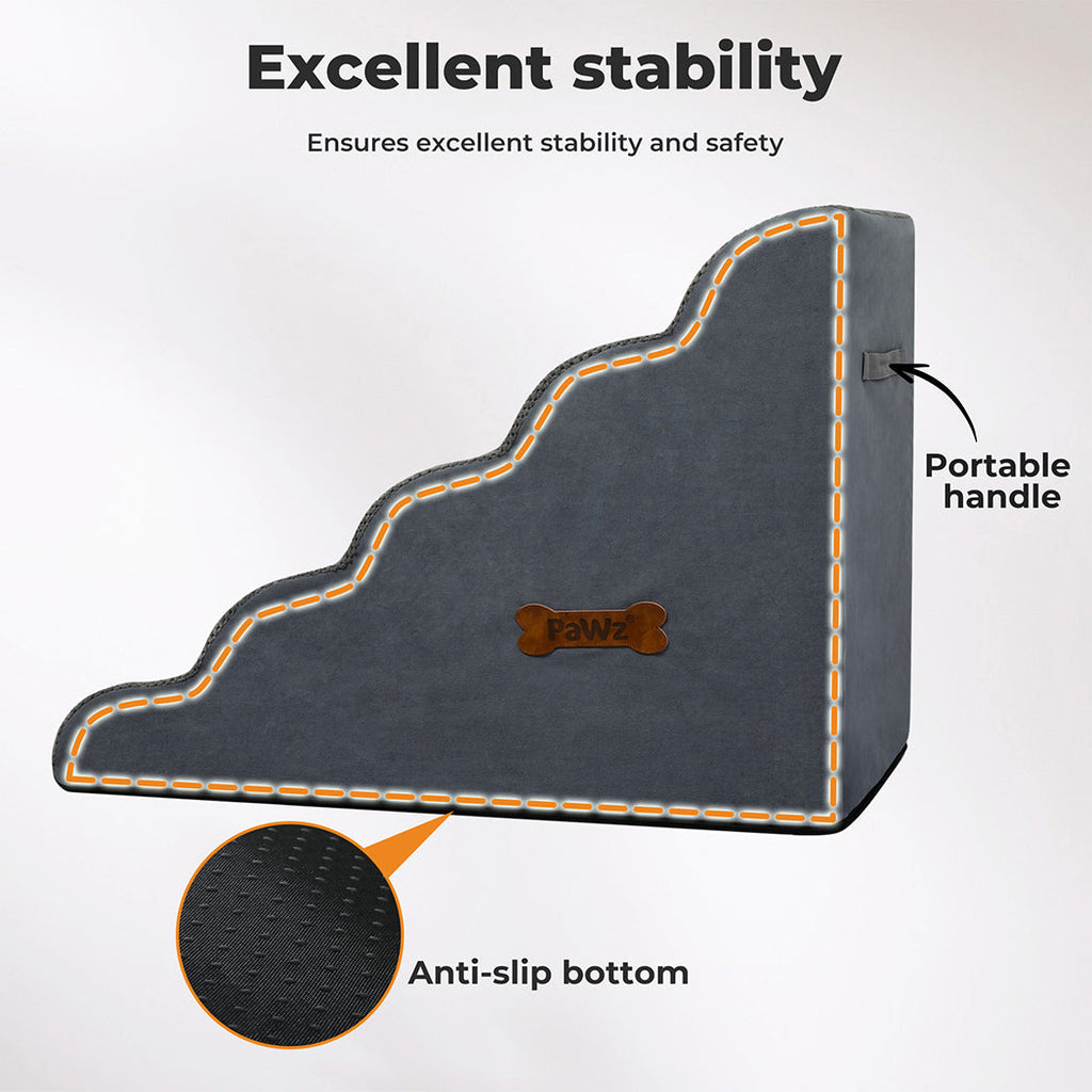 Soft Foam Dog Stairs – Non-Slip Dog Steps for Beds & Couches