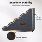 Soft Foam Dog Stairs – Non-Slip Dog Steps for Beds & Couches