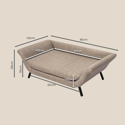 Raised Dog Lounge Bed – Elevated Sofa Style