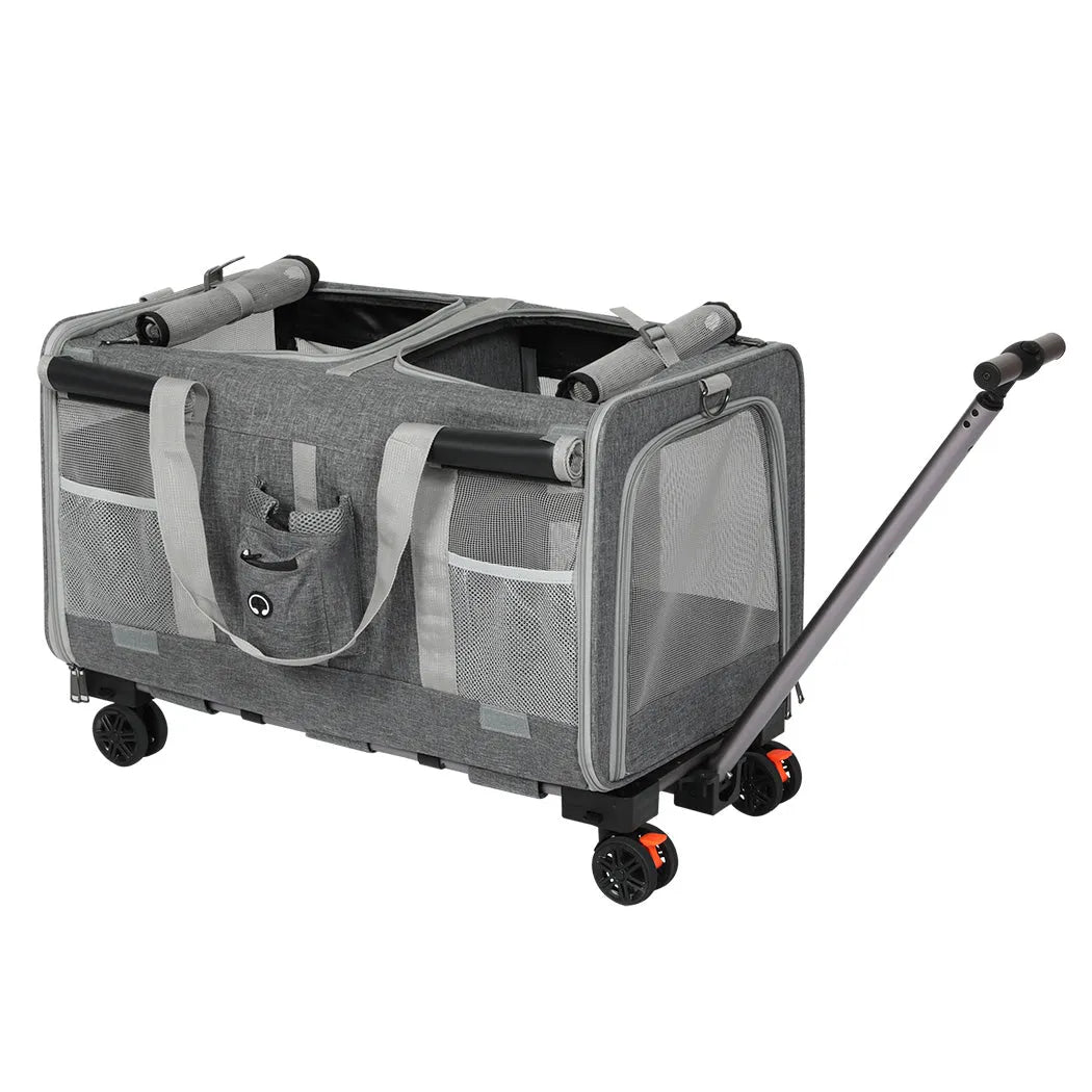 4-Wheel Pet Carrier for Large Dogs & Cats
