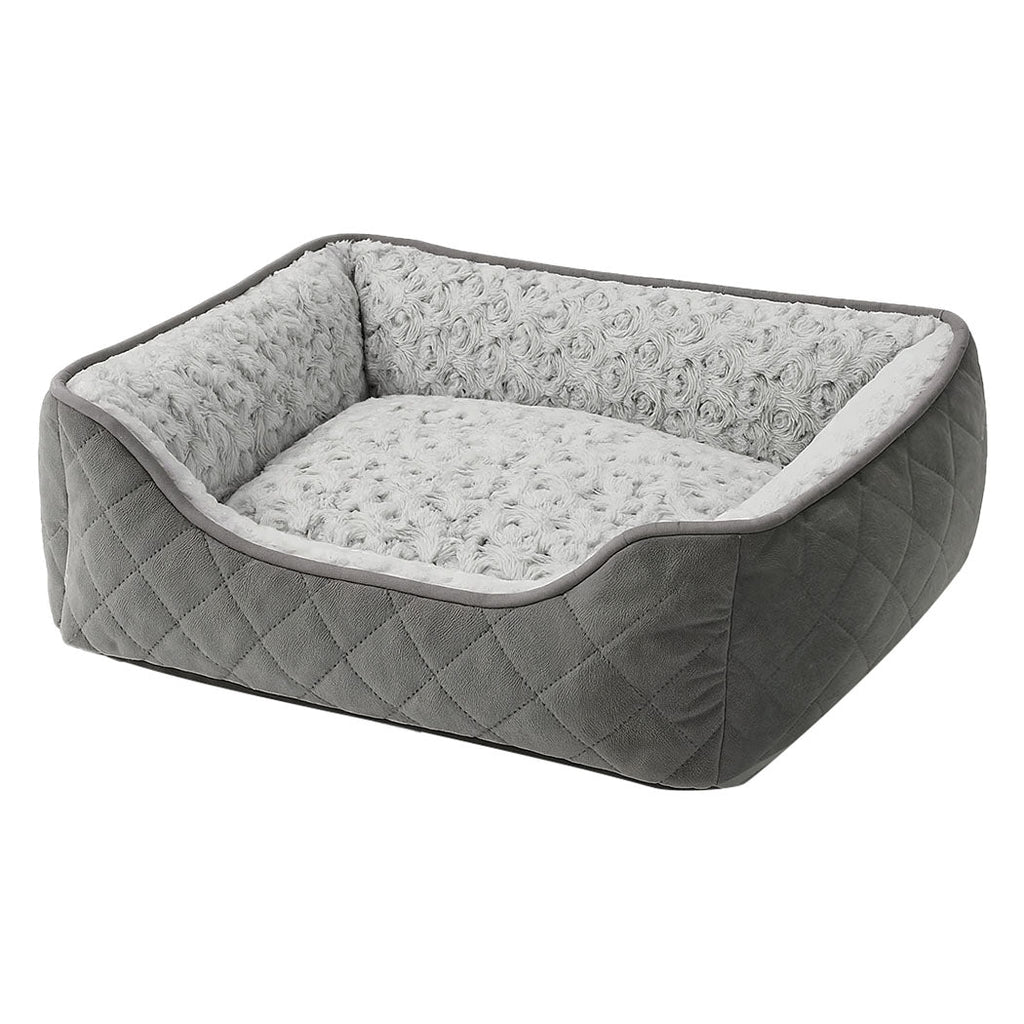 Calming Dog & Cat Bed – Fluffy Plush Washable