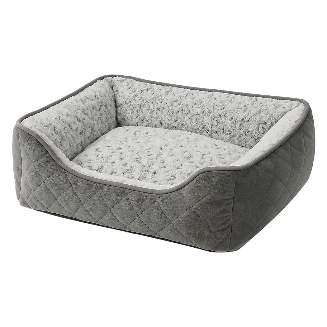 Calming Dog & Cat Bed – Fluffy Plush Washable