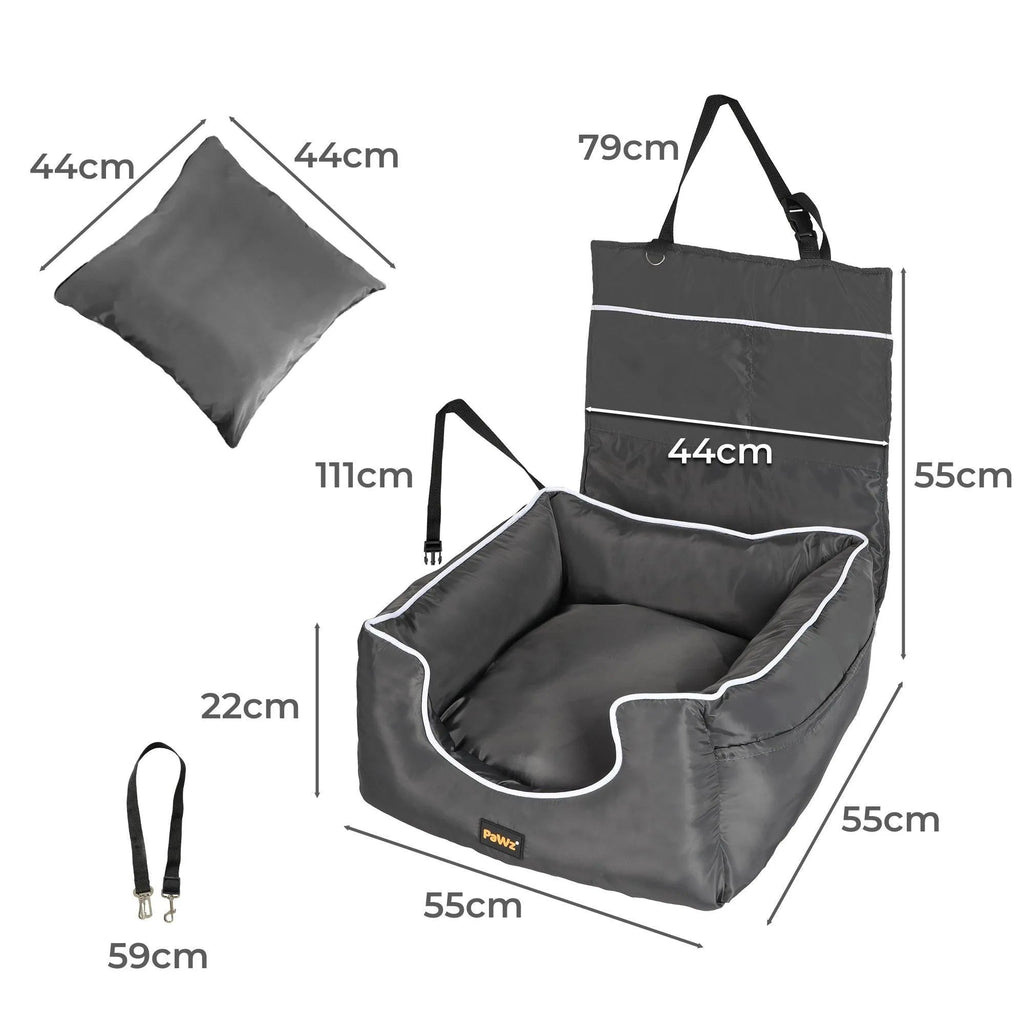 Puppy Car Booster Seat - Grey