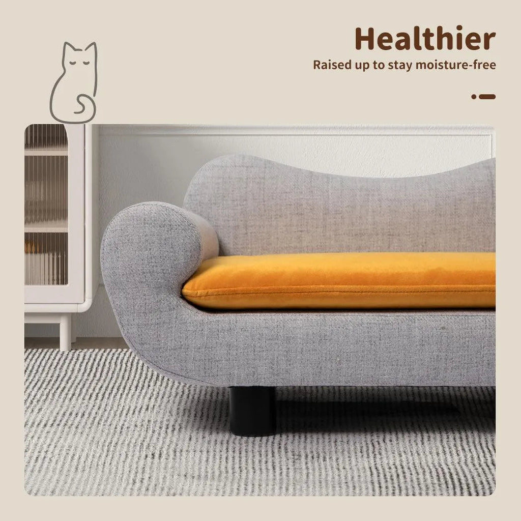 Pet Sofa Bed Detachable Warm Soft Back Lounge Couch Washable Cover