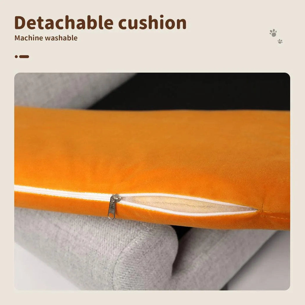 Pet Sofa Bed Detachable Warm Soft Back Lounge Couch Washable Cover