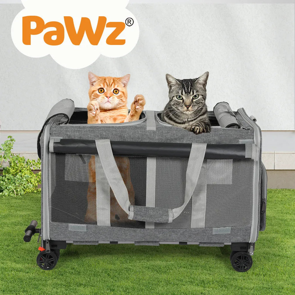 4-Wheel Pet Carrier for Large Dogs & Cats