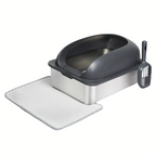 Stainless Steel Cat Litter Box Large Semi-Enclosed