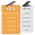 Premium Pet Ramp Wood Adjustable Height