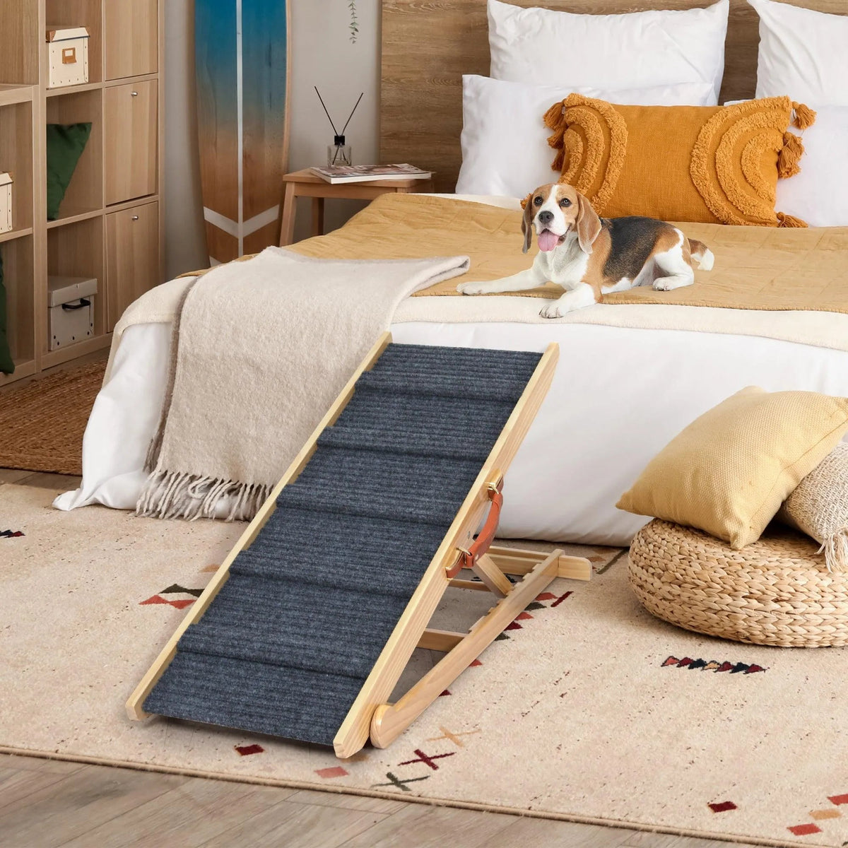 Premium Pet Ramp Wood Adjustable Height