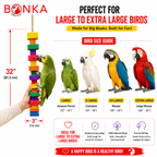 1183 Extra Long Big Bites Rainbow Wood Tower