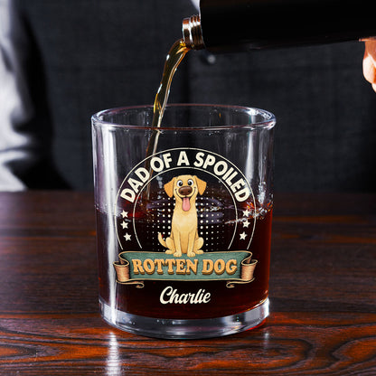 Stylized Funny Rotten Dogs - Personalized Whiskey Glass