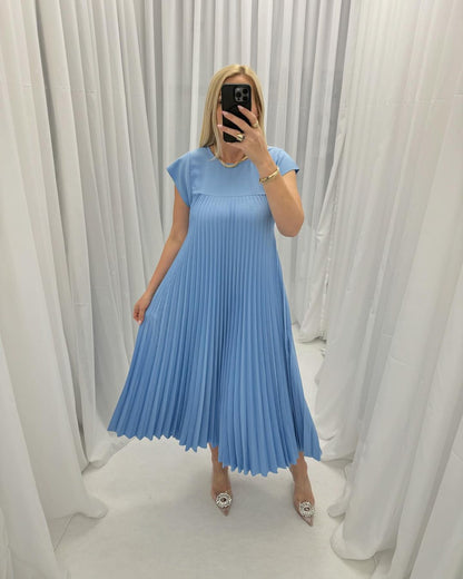 🔥Sunmmer Limited Sale🔥Sleeveless pleated simple solid color dress