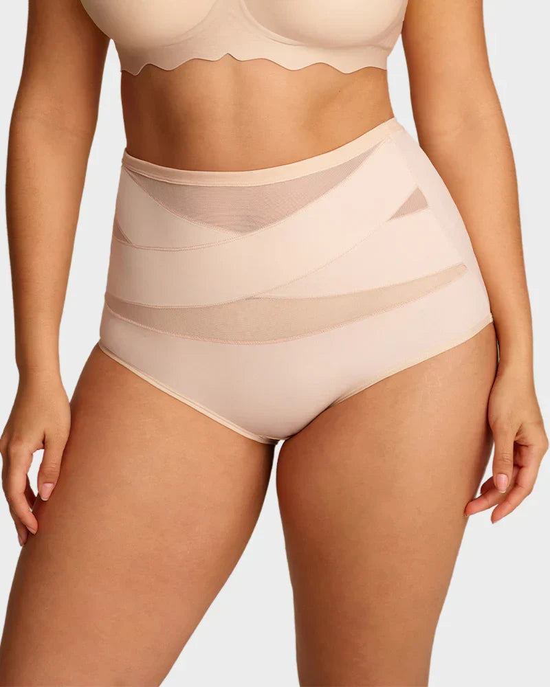 💖Limited Sale 50% OFF💖Plus-Size High-Waist Cross Tummy Control Panties