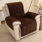 Plush Pet-Friendly Non-Slip One-Piece Sectional Couch Cover Recliner Couch Cover - Strips