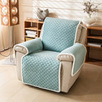 One-Piece Plush Scratch-Resistant Large Sectional Couch Covers with Elastic Straps