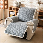 One-Piece Plush Scratch-Resistant Large Sectional Couch Covers with Elastic Straps