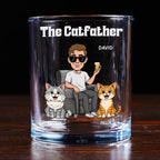 The Catfather Retro - Personalized Whiskey Glass