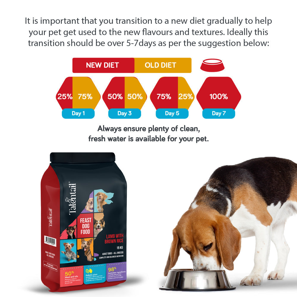 TALENTAIL Lamb with Brown Rice Kibble Dog Food For Adult Dogs 15kg