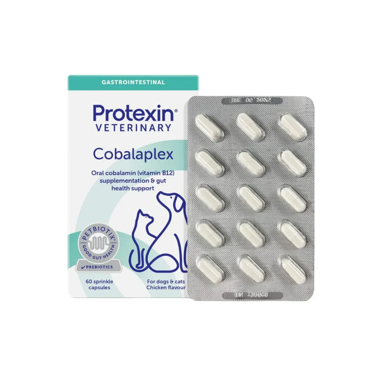 Protexin - Cobalaplex (Vitamin B12 & B9 supplements for Dogs & Cats) 60 Capsules