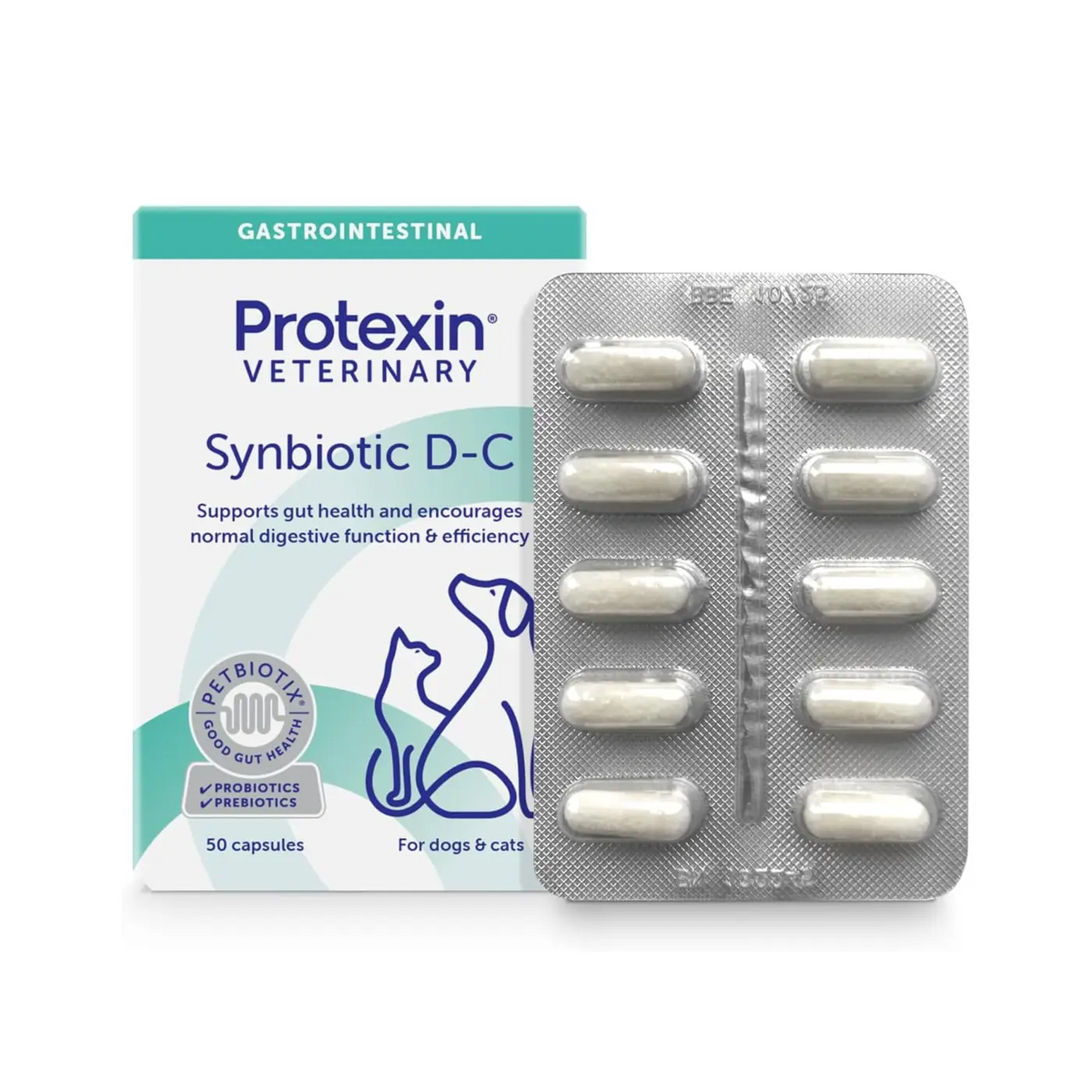 Protexin - Synbiotic D-C (Digestive Supplement For Dogs & Cats) 50 Caps