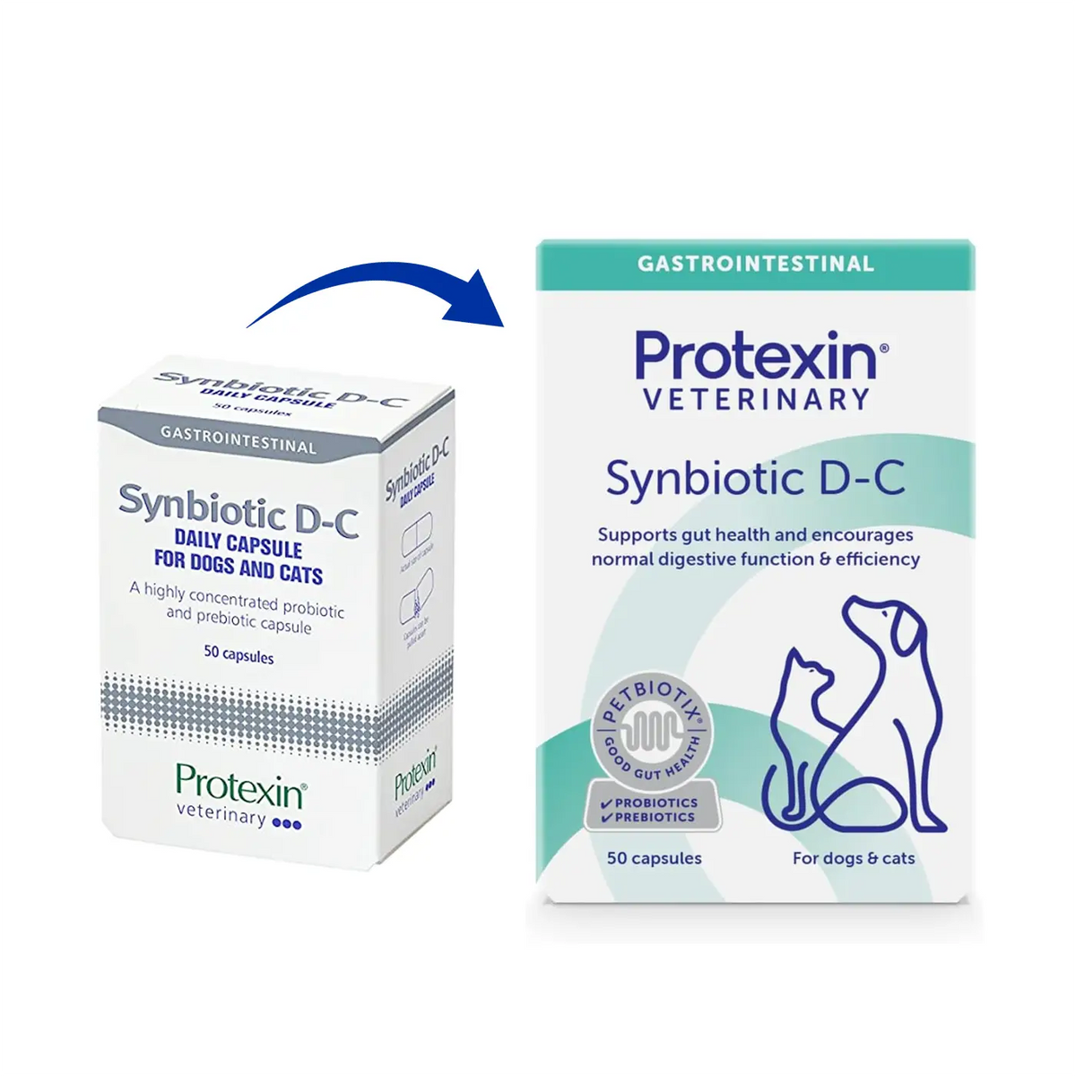 Protexin - Synbiotic D-C (Digestive Supplement For Dogs & Cats) 50 Caps