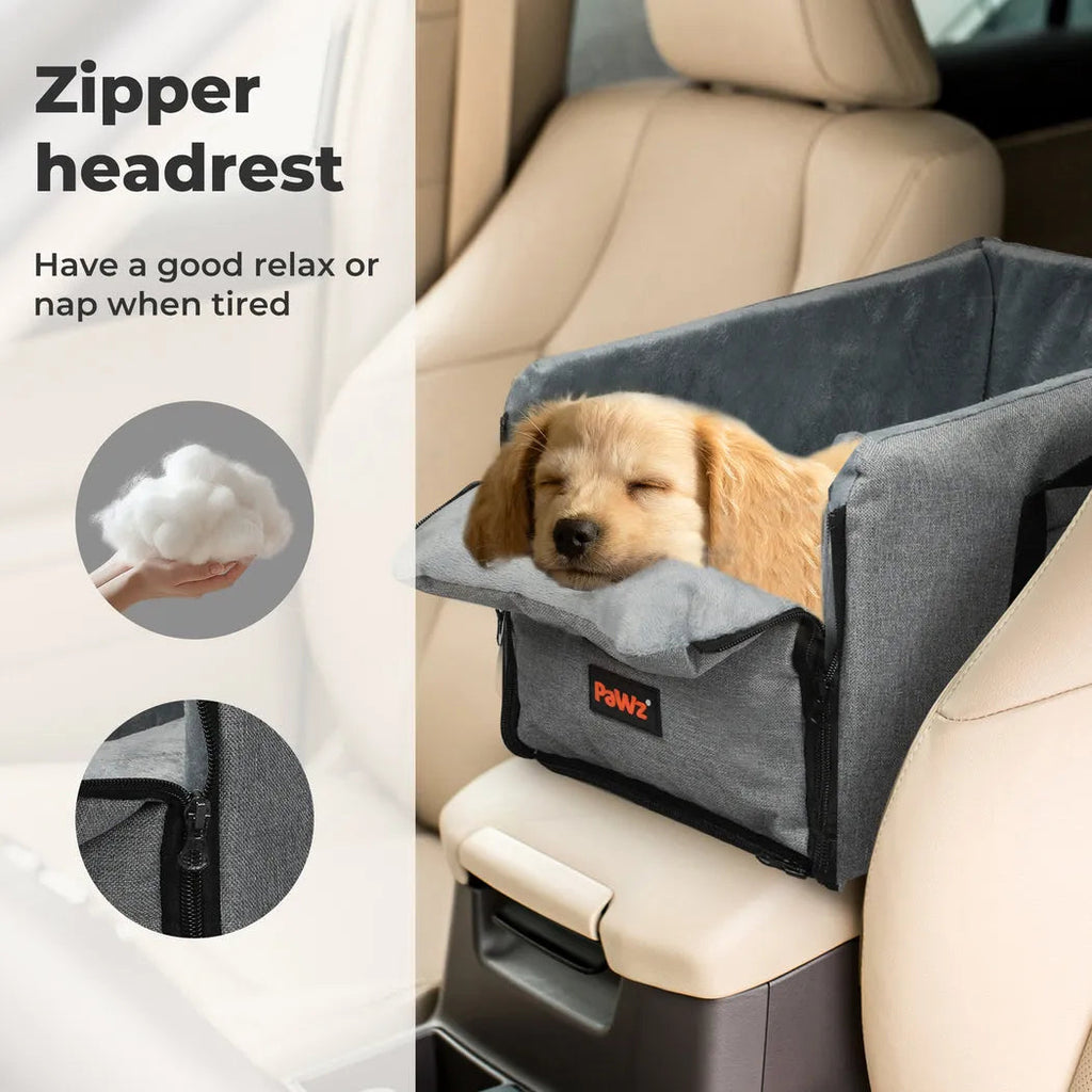Console Dog Car Seat with Safe Belt Protector