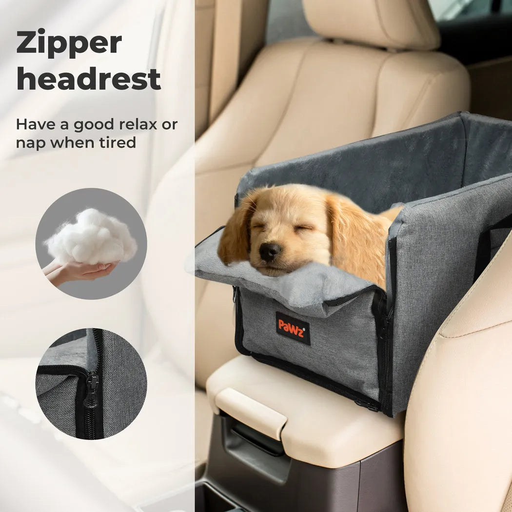 Console Dog Car Seat with Safe Belt Protector