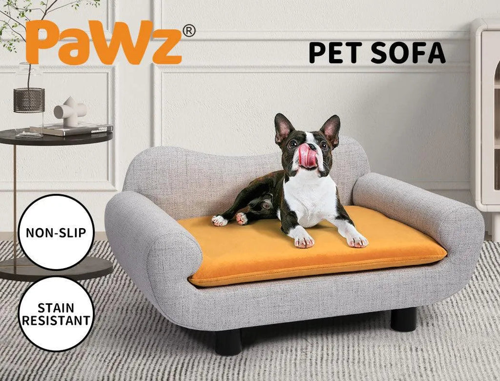 Pet Sofa Bed Detachable Warm Soft Back Lounge Couch Washable Cover