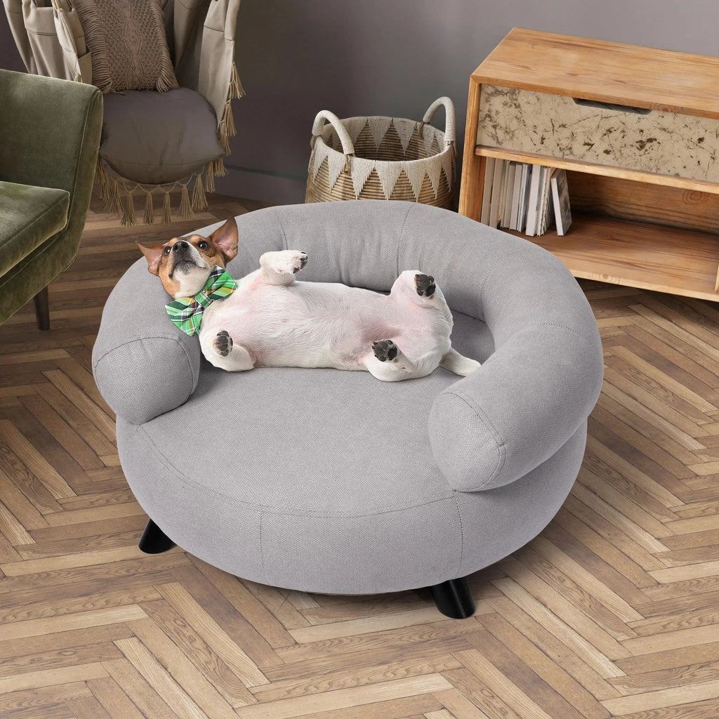 Pet Sofa Bed Soft Round Lounge Couch