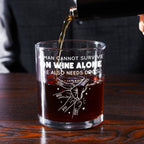 A Man Cannot Survive On Wine Alone Dog Dad - Personalized Whiskey Glass