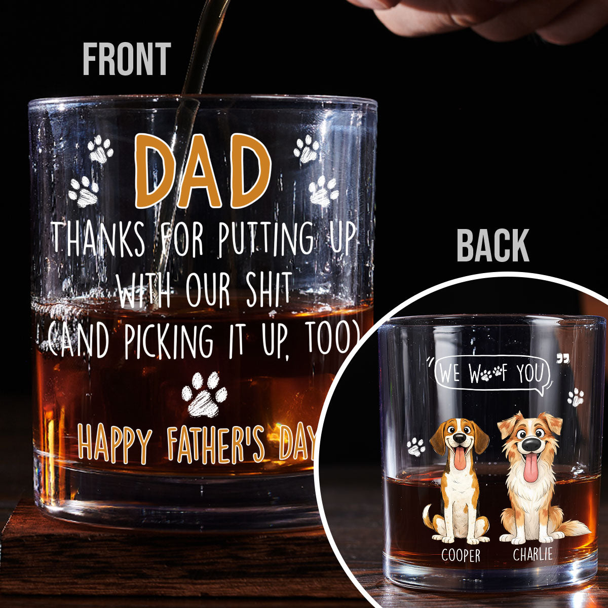 From Your Favorite Dogs - Personalized Whiskey Glass