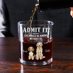 Admit It Retro Vintage - Personalized Whiskey Glass