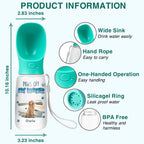 Paws Off My Water Photo - Personalized Pet Water Bottle With Drinking Feeder