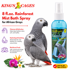 Kings Cages Blue Rainforest Mist Bath Spray for African Greys 8oz