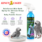 Kings Cages Rainforest Mist 17oz Bath Spray African Greys