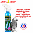 Kings Cages Rainforest Mist 17oz Bath Spray African Greys