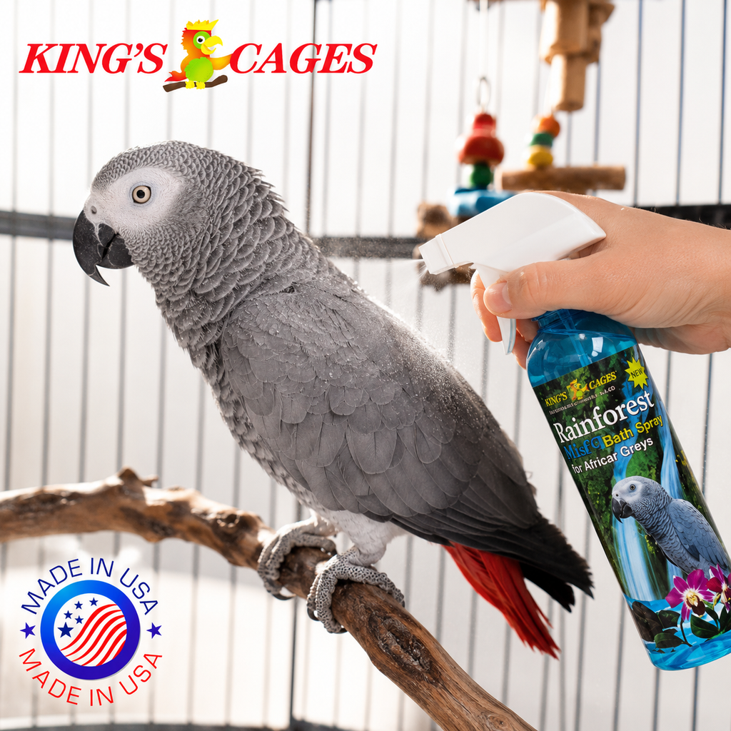 Kings Cages Rainforest Mist 17oz Bath Spray African Greys