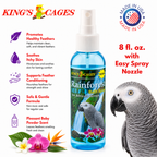 Kings Cages Blue Rainforest Mist Bath Spray for African Greys 8oz