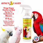 Rainforest Mist White 17oz Bath Spray Cockatoos and Macaws