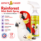 Rainforest Mist White 17oz Bath Spray Cockatoos and Macaws